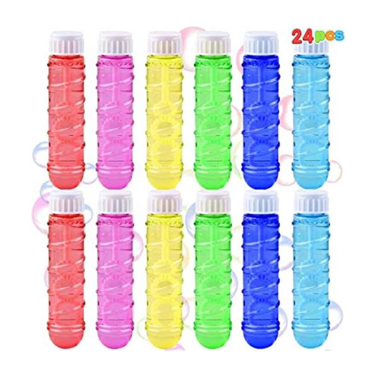 Sloosh Paquete de 24 botellas de burbujas transparentes de