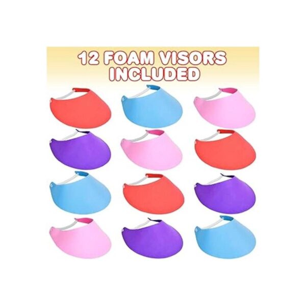 ArtCreativity Juego de 12 viseras de espuma de colores_2