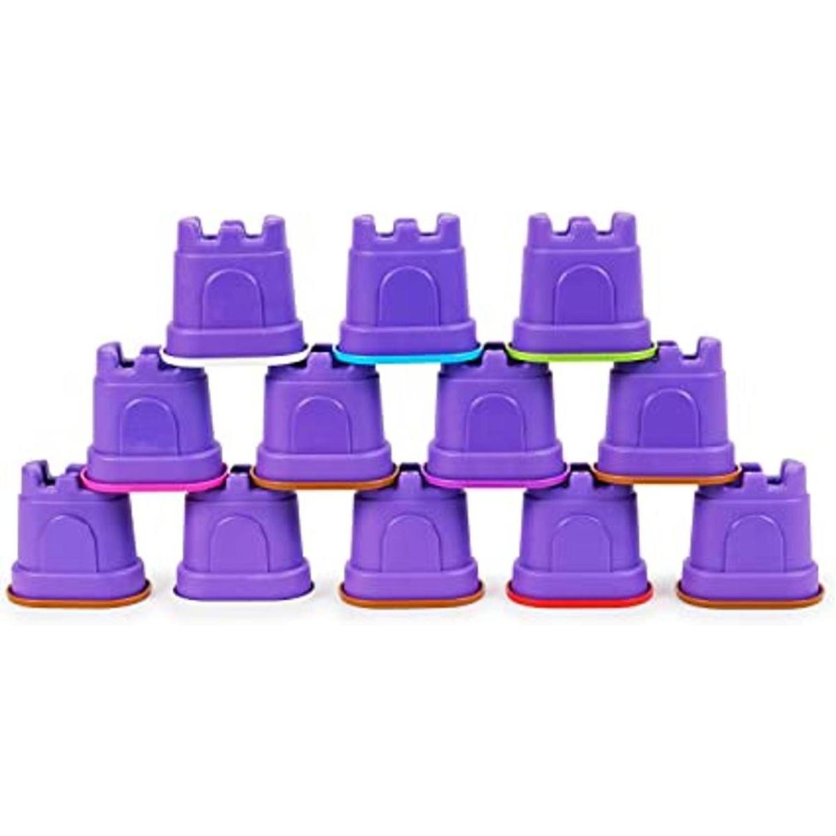 Kinetic Sand Paquete de 12 recipientes de castillo