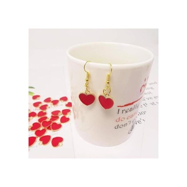Honbay 40pcs esmalte en forma de corazón colgante para la_4