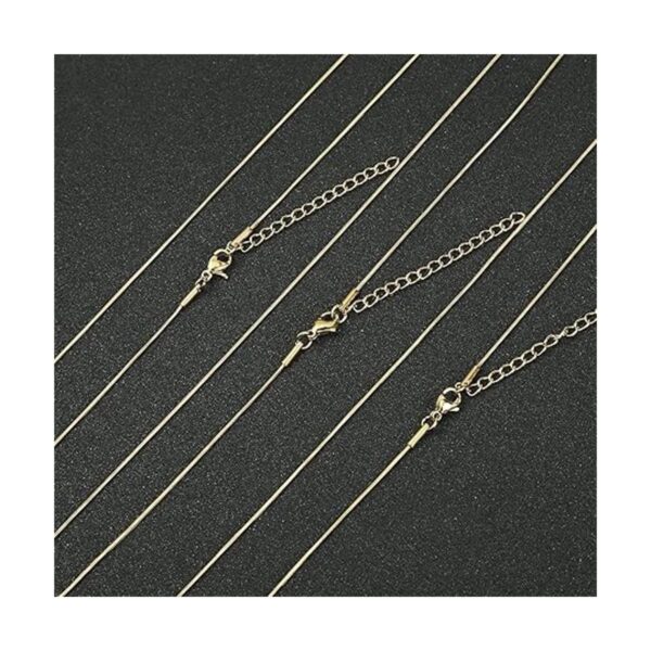 Loprome 12 cadenas de collar de acero inoxidable chapado_2