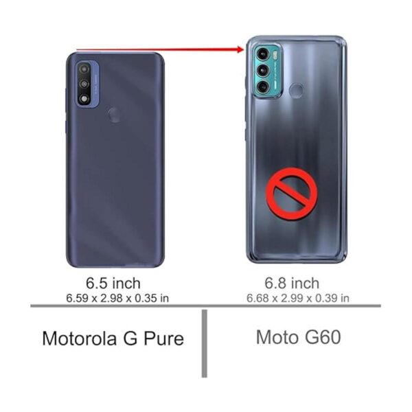 Osophter Funda para Moto G Pure con 2 protectores de_2
