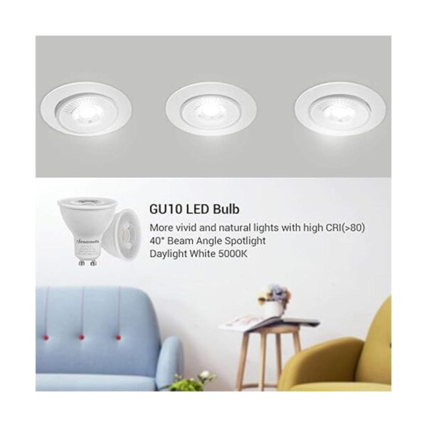 DEWENWILS Paquete de 6 bombillas LED regulables GU10 500_4