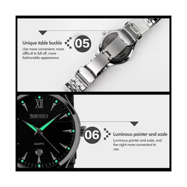 SKMEI Reloj de pulsera de cuarzo para hombre resistente