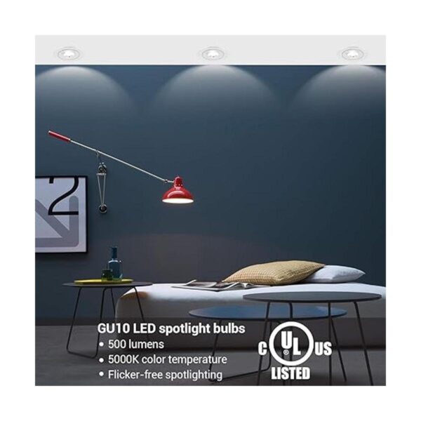 DEWENWILS Paquete de 6 bombillas LED regulables GU10 500_2