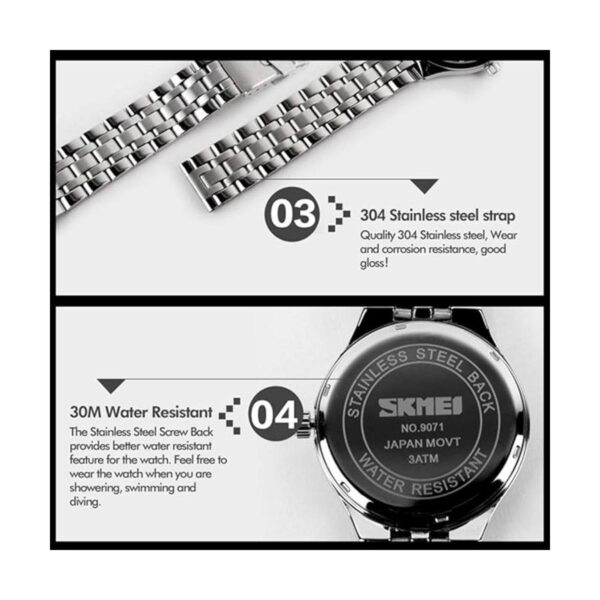 SKMEI Reloj de pulsera de cuarzo para hombre resistente