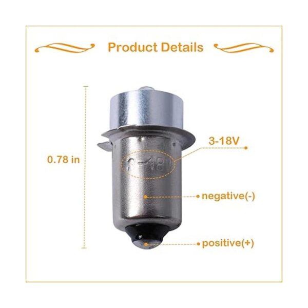 Podoy 780287001 Bombilla LED de 3 W y 18 V compatible con