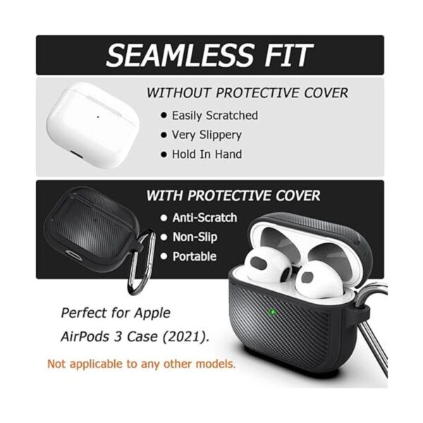 HALLJOY Compatible con AirPods 3 2021 paquete de 2 fundas_3