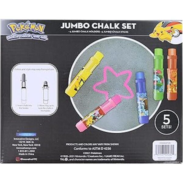 Pokemon Juego de tizas gigantes para exteriores con_2