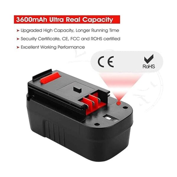 Reemplazo de batería de 18 voltios de 3600 mAh para Black