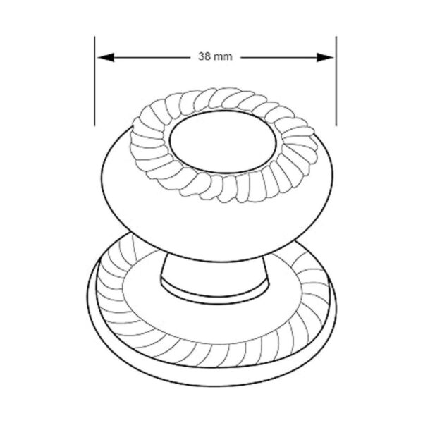 Richelieu hardware bp8048130 clásico latón Knob 1.5 latón_2