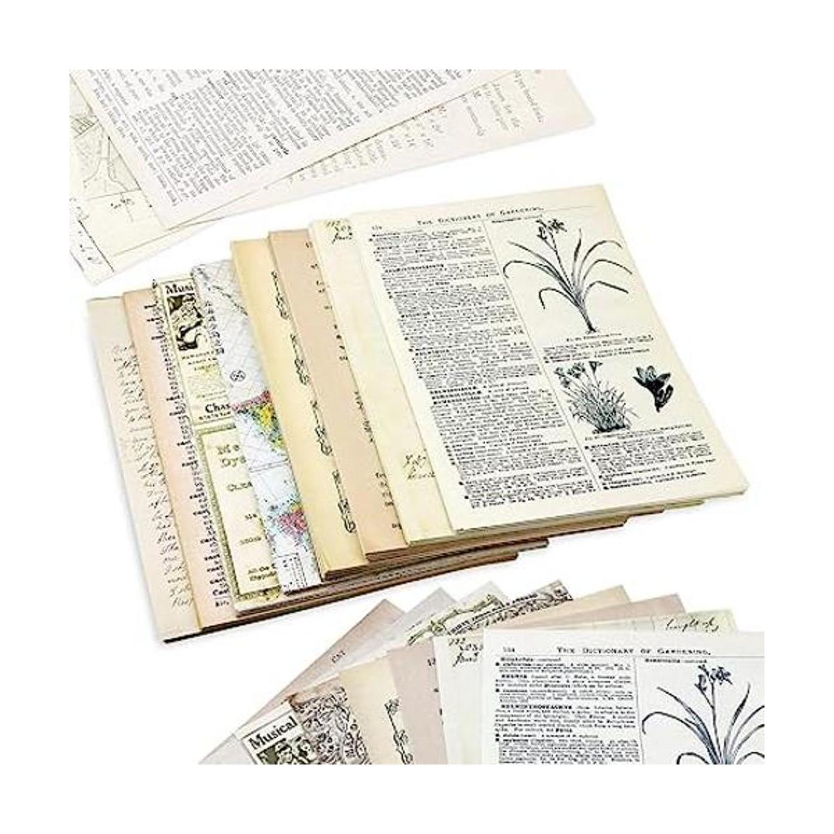 BILLIOTEAM 240 páginas de diario de basura papel vintage