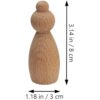 BESPORTBLE 5 muñecas de madera sin terminar de madera