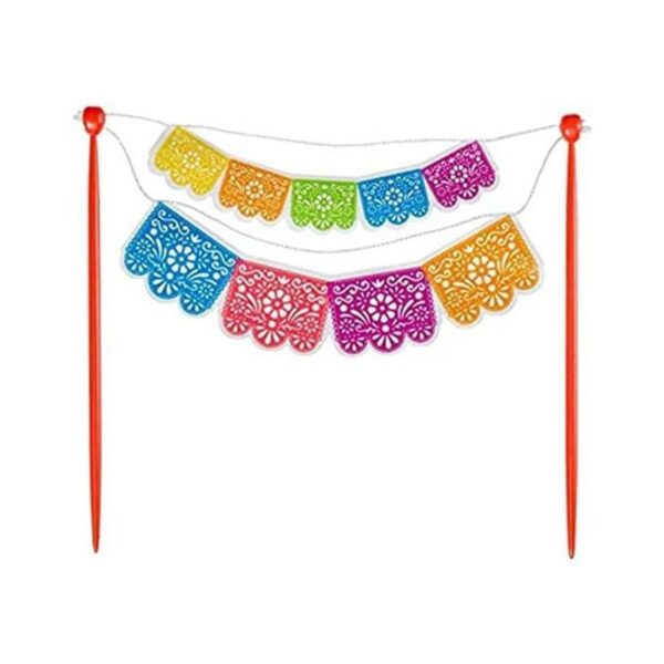 Fiesta mexicana Picado Banner Cake Topper_1