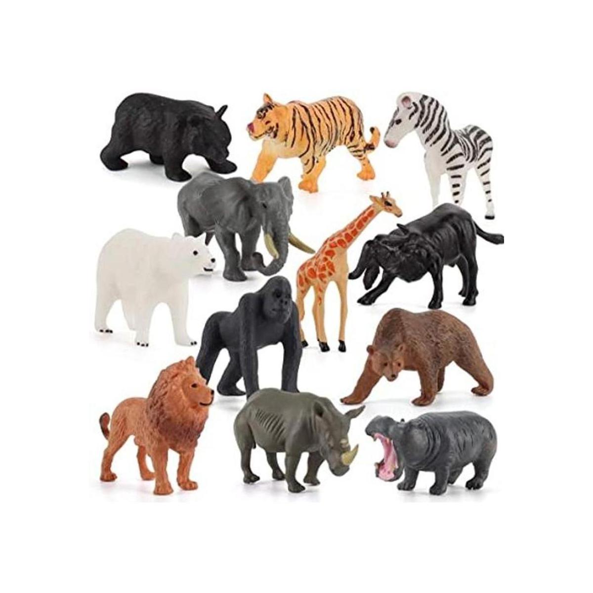 Fantarea 12 figuras realistas de animales salvajes de la