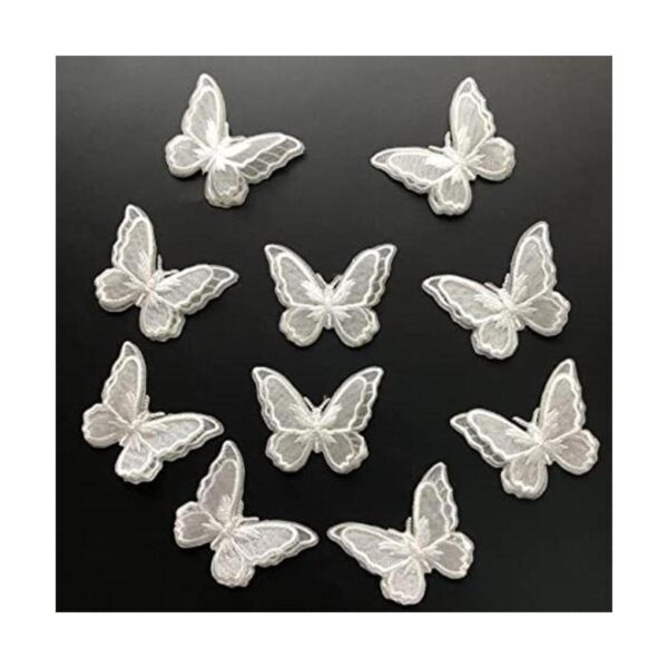 Qililandiy 10 parches bordados de mariposa para coser o_1