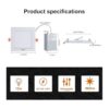 Leelike Paquete de 12 luces LED cuadradas regulables de 6_2