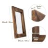 Espejo de pared de madera rústica para baño 24 x 32