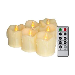 6 velas LED con temporizador remoto pequeñas velas_1