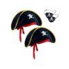 Gorra de disfraz de capitán pirata con estampado de_1