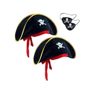 Gorra de disfraz de capitán pirata con estampado de_1