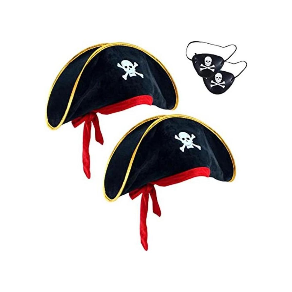 Gorra de disfraz de capitán pirata con estampado de