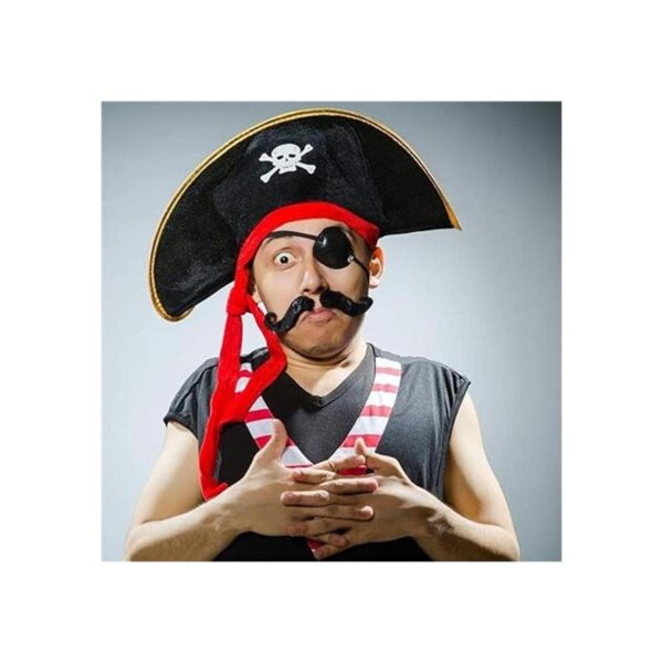 Gorra de disfraz de capitán pirata con estampado de_6