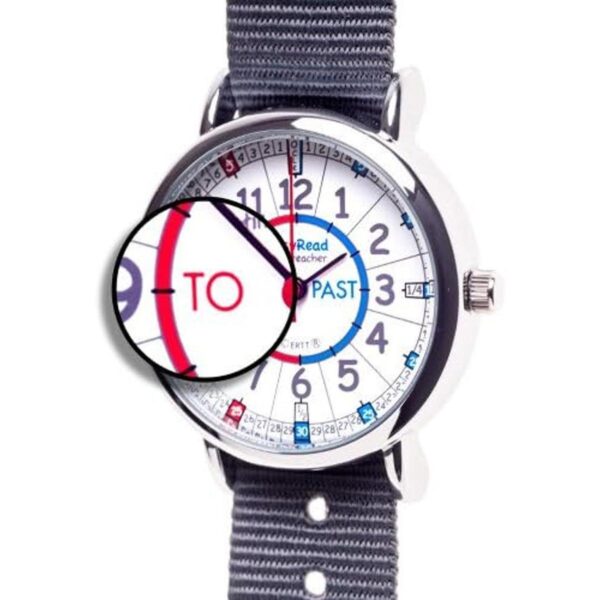 EasyRead Time Teacher Reloj analógico para niña color rojo_6