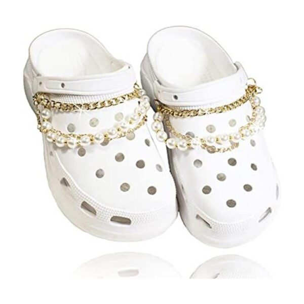 Accesorios de cadena de zapatos de perlas bonitos dijes_1