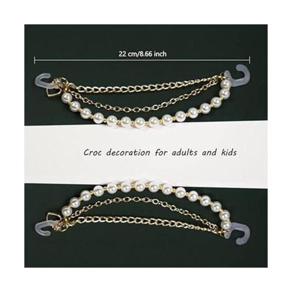 Accesorios de cadena de zapatos de perlas bonitos dijes_2