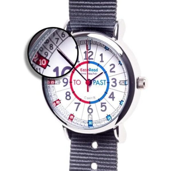 EasyRead Time Teacher Reloj analógico para niña color rojo_5