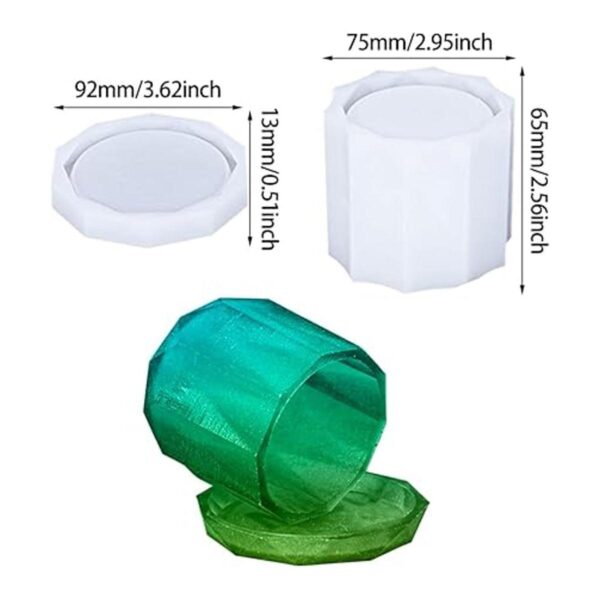 FineInno Molde de resina para dados con tapa moldes de