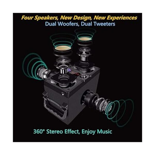 Altavoz Bluetooth boombox portátil Bluetooth con 40 W_2