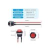 Twidec Interruptor de botón momentáneo SPST AC250V3A_3