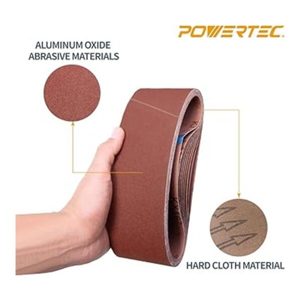 POWERTEC Correas de lijado de óxido de aluminio 110808 de_4
