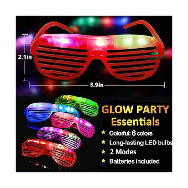 HDHF Lentes iluminados suministros de fiesta que brillan_3