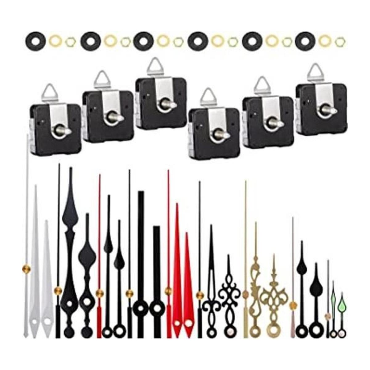 EMOON Kit de 6 piezas de mecanismo de reloj con 9