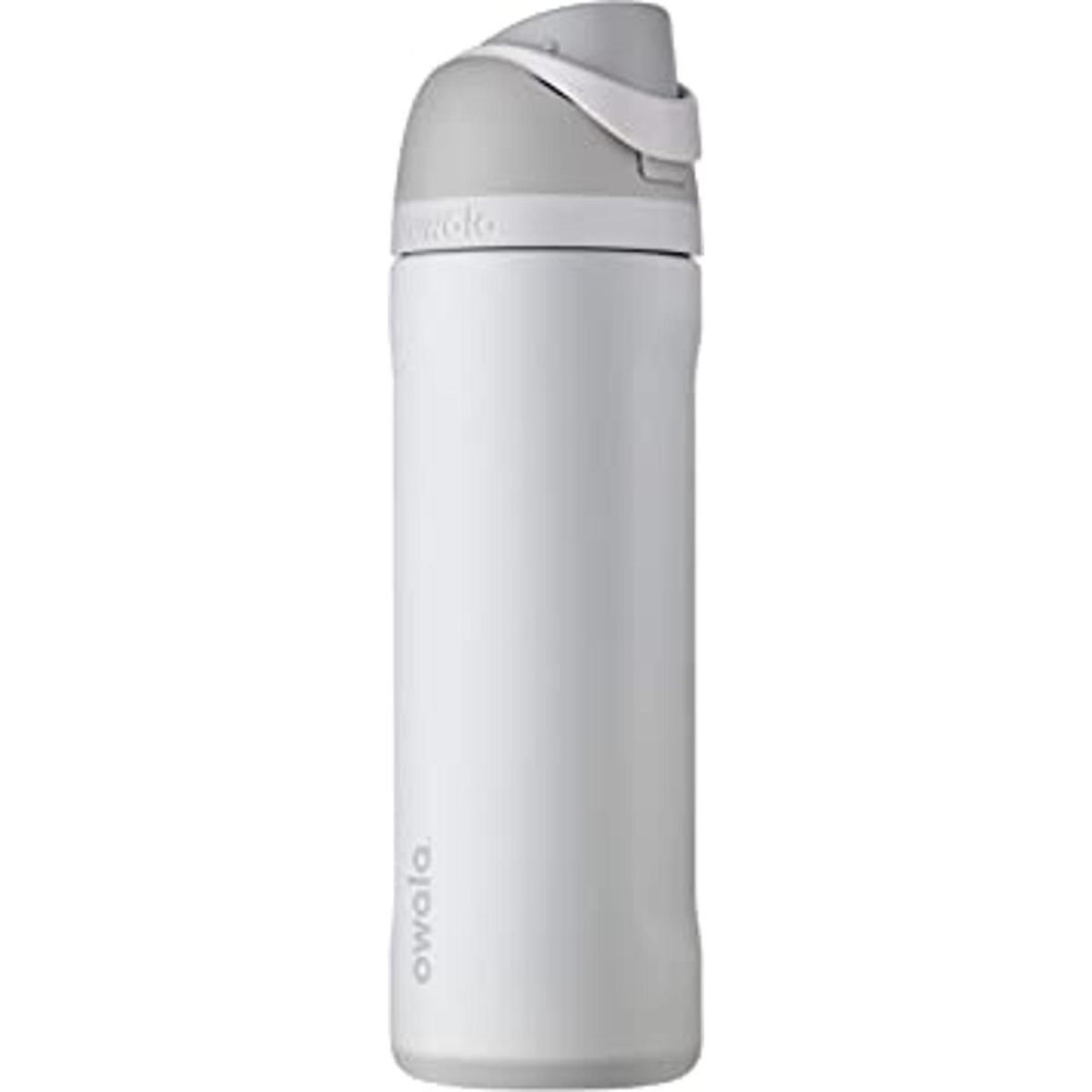 Botella de agua aislada de acero inoxidable con pajilla