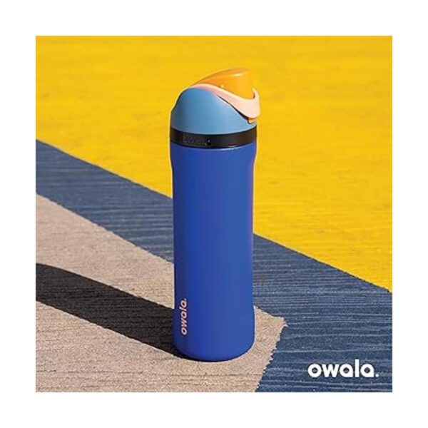 Botella de agua aislada de acero inoxidable con pajilla_6