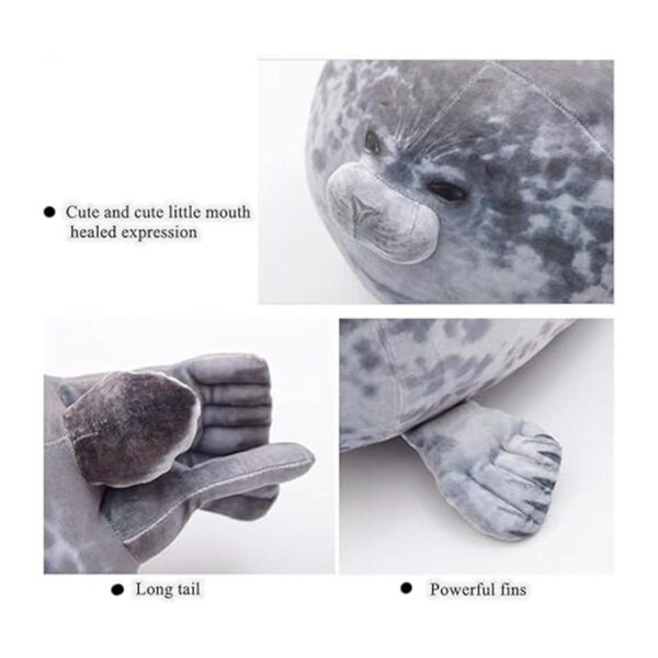 Chubby Spotted Seal Almohada de peluche de algodón con