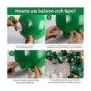 Kit de guirnalda de globos globos de látex verde oscuro y_6
