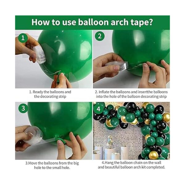 Kit de guirnalda de globos globos de látex verde oscuro y_6