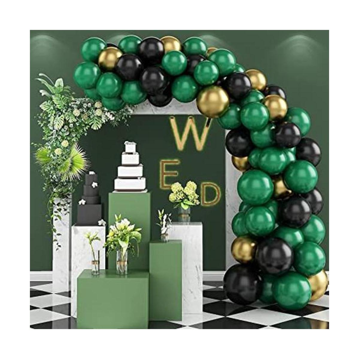 Kit de guirnalda de globos globos de látex verde oscuro y