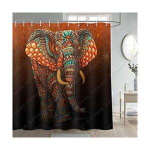 Gdmoon YLZFGD854 Cortina de ducha con diseño de elefante