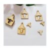 40 aretes de madera para cabeza de vaca en blanco