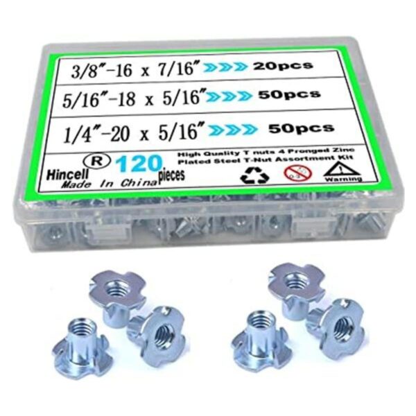 Tuercas T de 142051618 3816 Hincell 120 piezas de