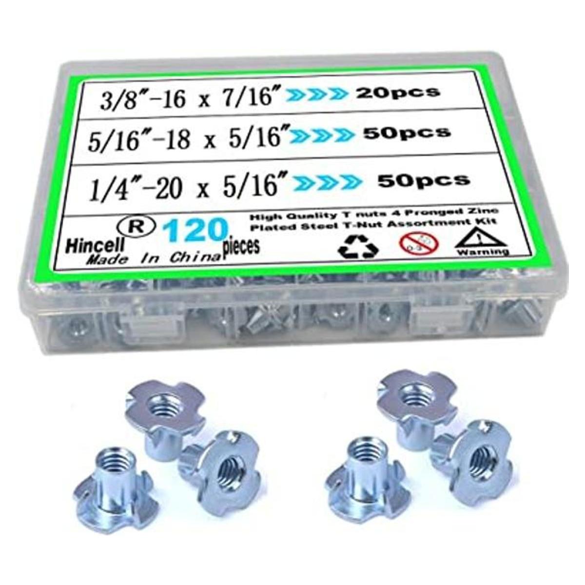 Tuercas T de 142051618 3816 Hincell 120 piezas de