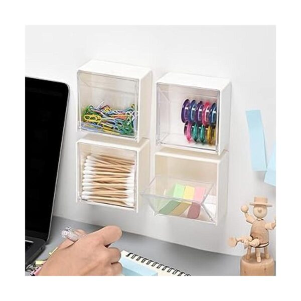 Gusame Paquete de 4 recipientes de soporte Qtip montados