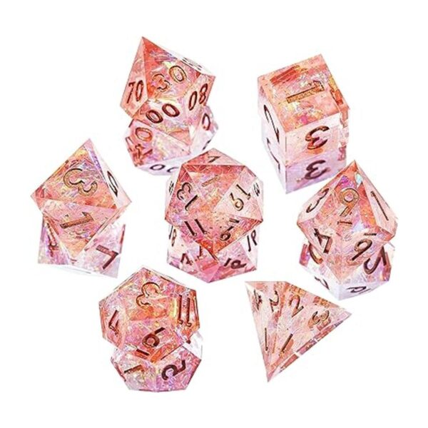 Mini Planet Juego de dados DND poliédricos con bordes_2