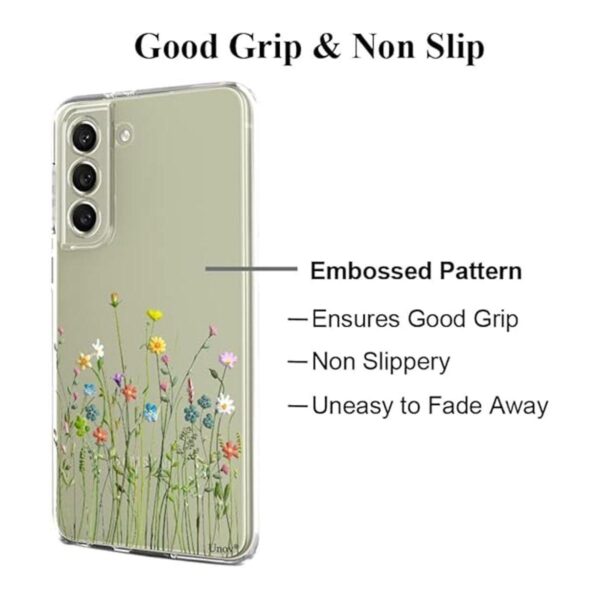 Unov Funda compatible con Galaxy S21 FE transparente con_5